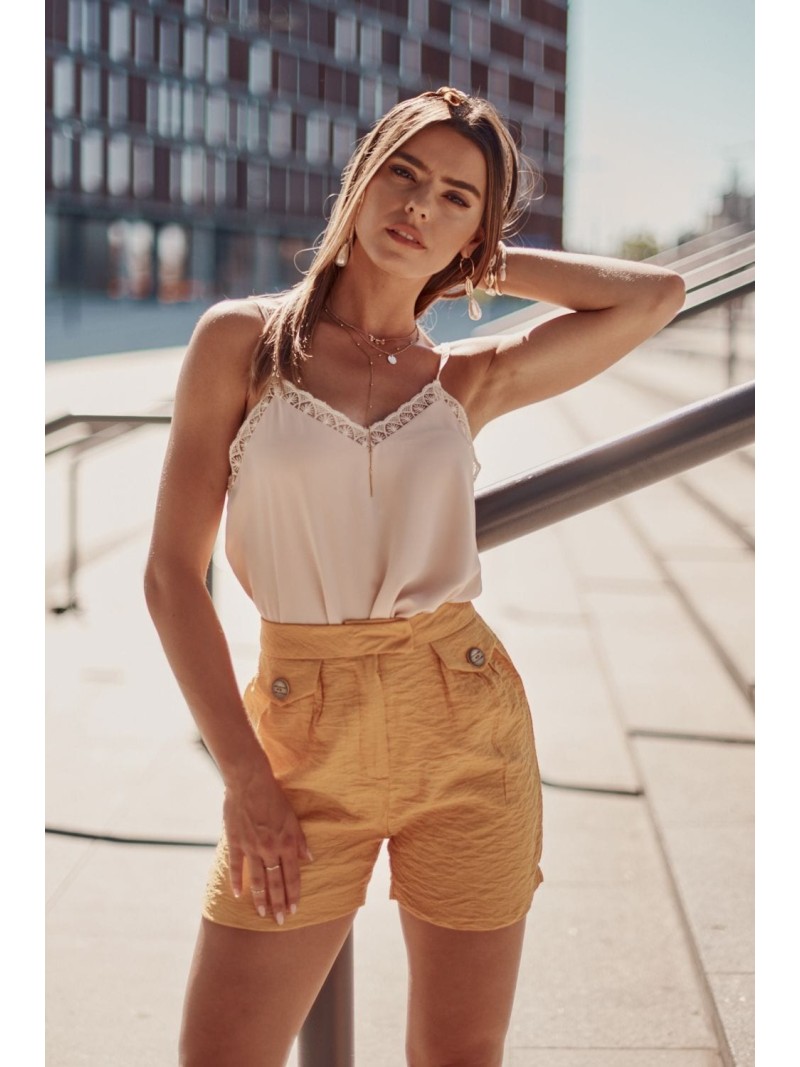 Yellow women\'s casual shorts MP47370 - Online store - Boutique